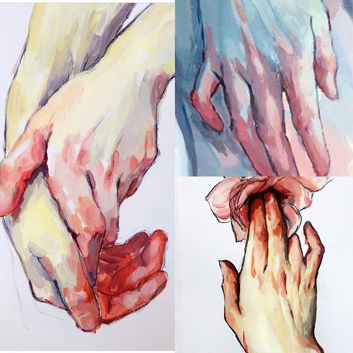Руки акварелью