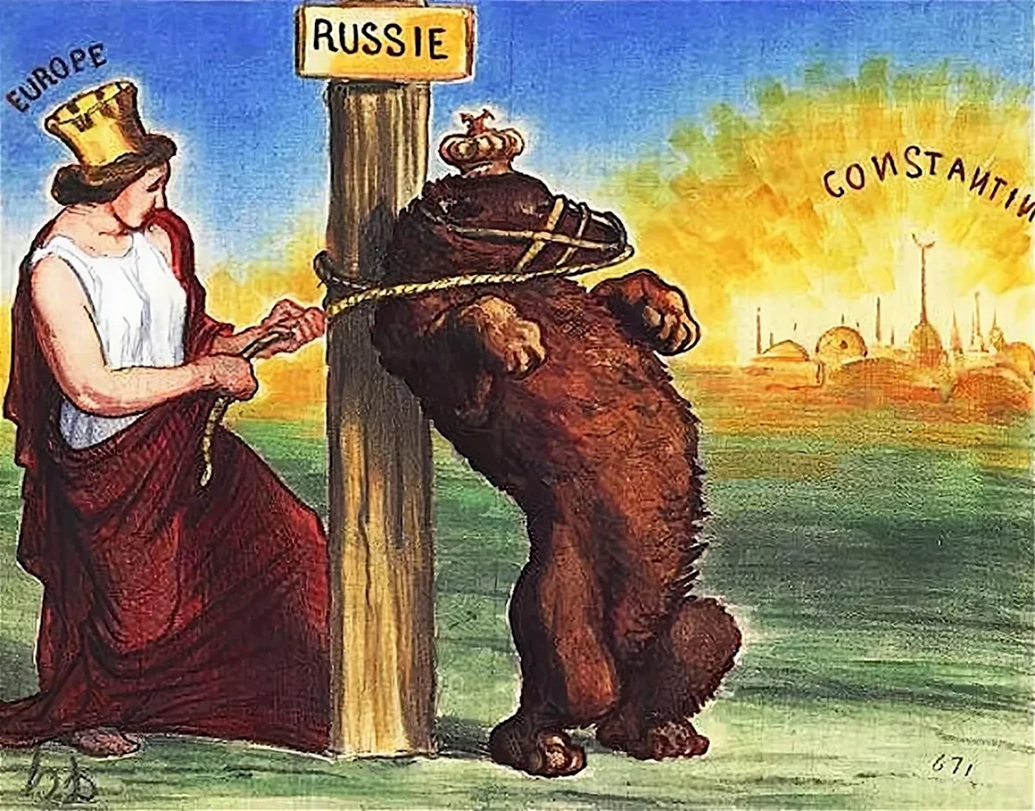 Русский медведь карикатуры 19 века