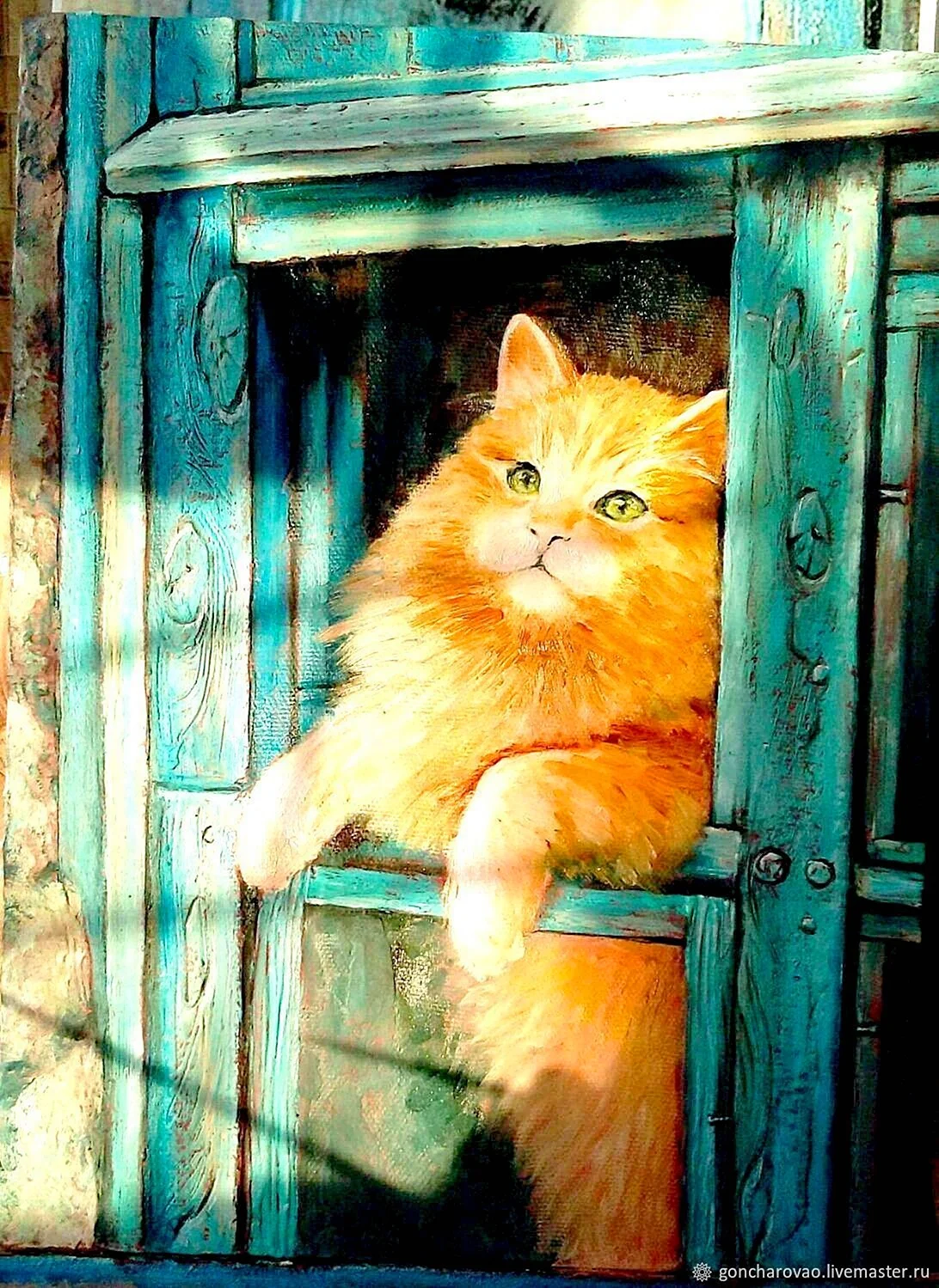 Рыжий котенок задумчивый
