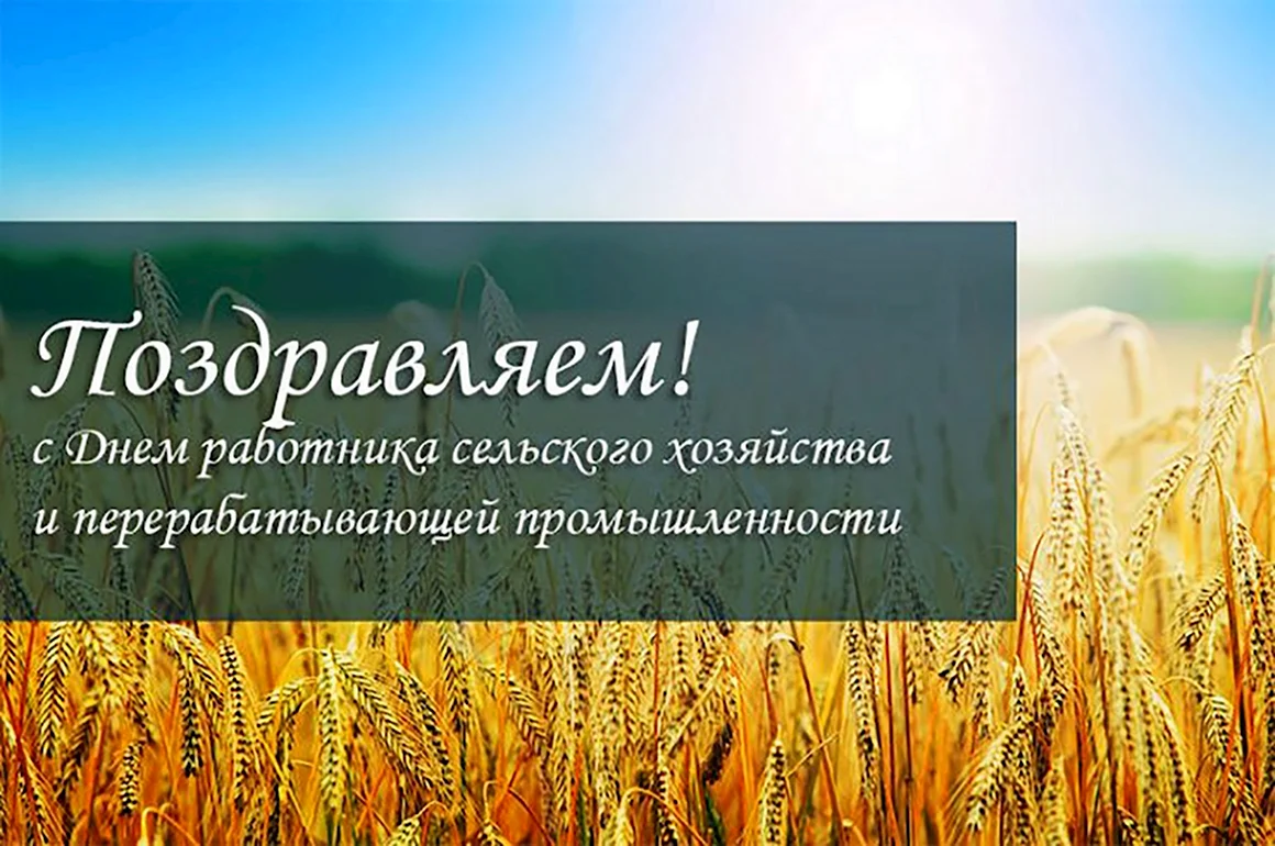 С днем работника сельского хозяйства и перерабатывающей