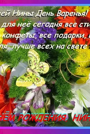 С днём рождения Нина