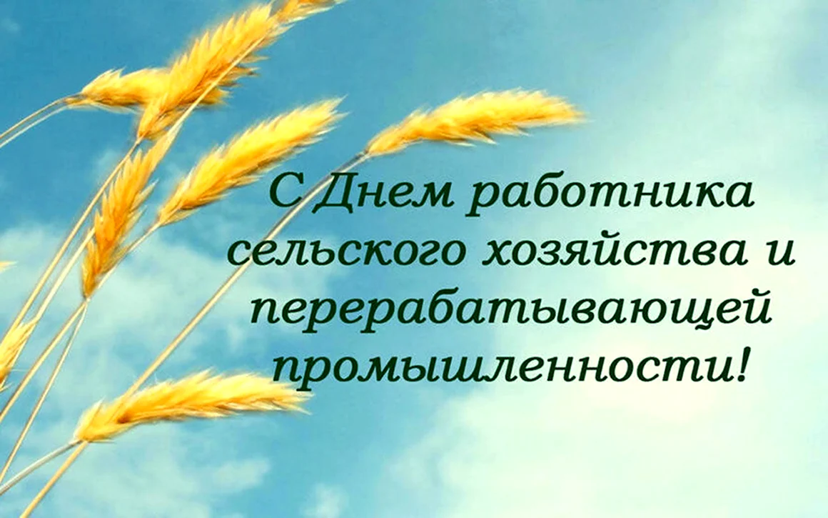 С днем сельского хозяйства и перерабатывающей промышленности