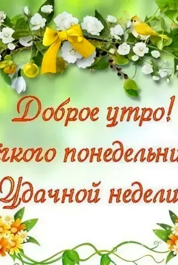 С добрым утром понедельника