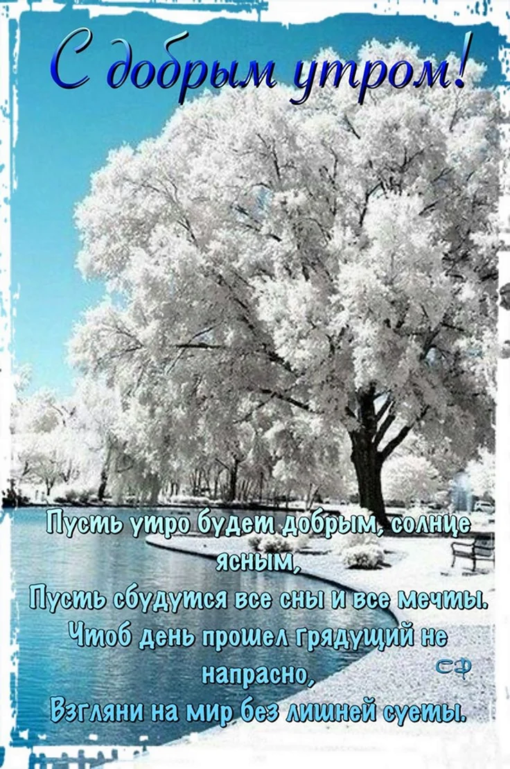 С добрым зимним утром с Цитатами