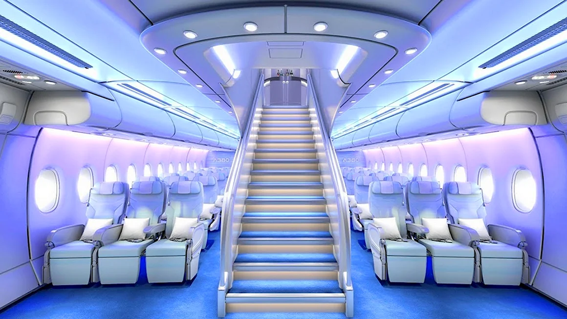 Самолет а380 салон