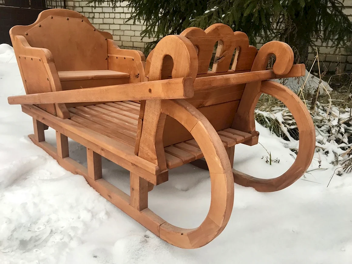 Сани деревянные