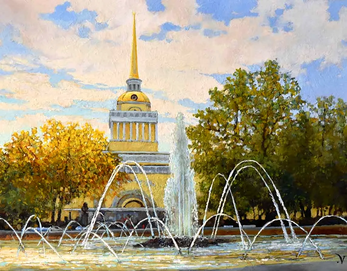 Санкт-Петербург Адмиралтейство акварель