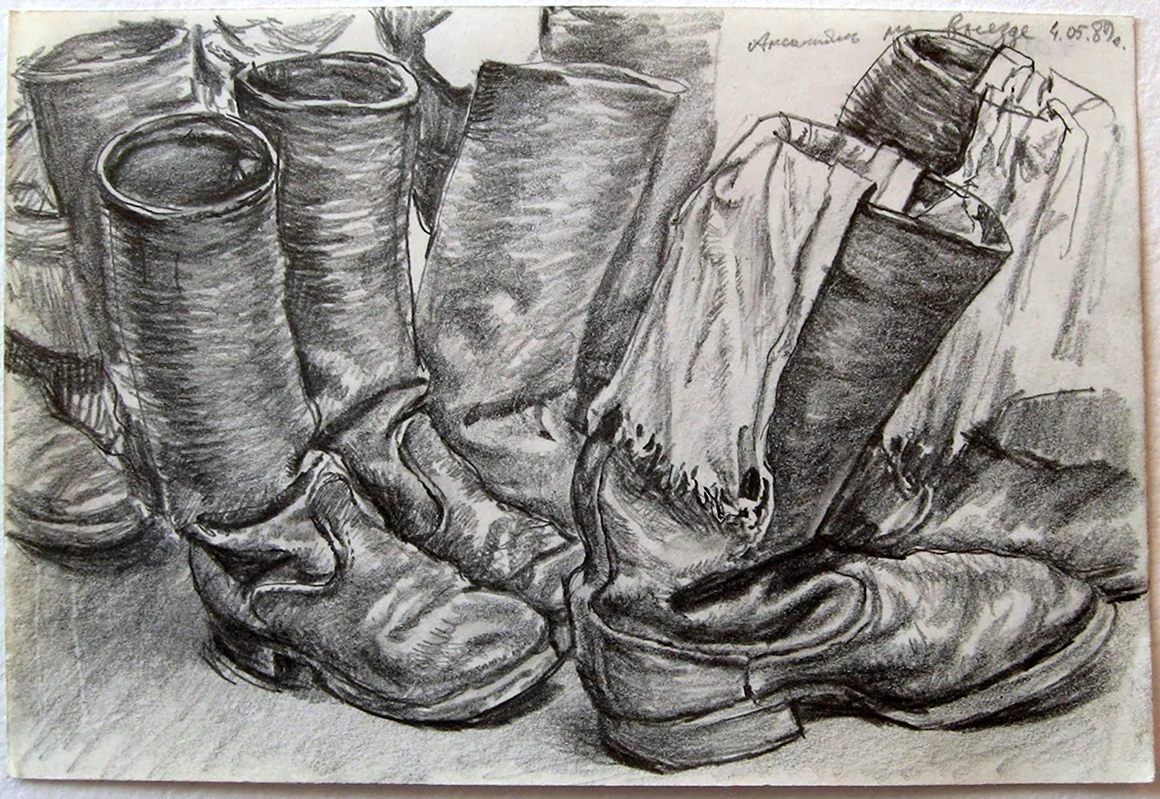 Сапоги с портянками