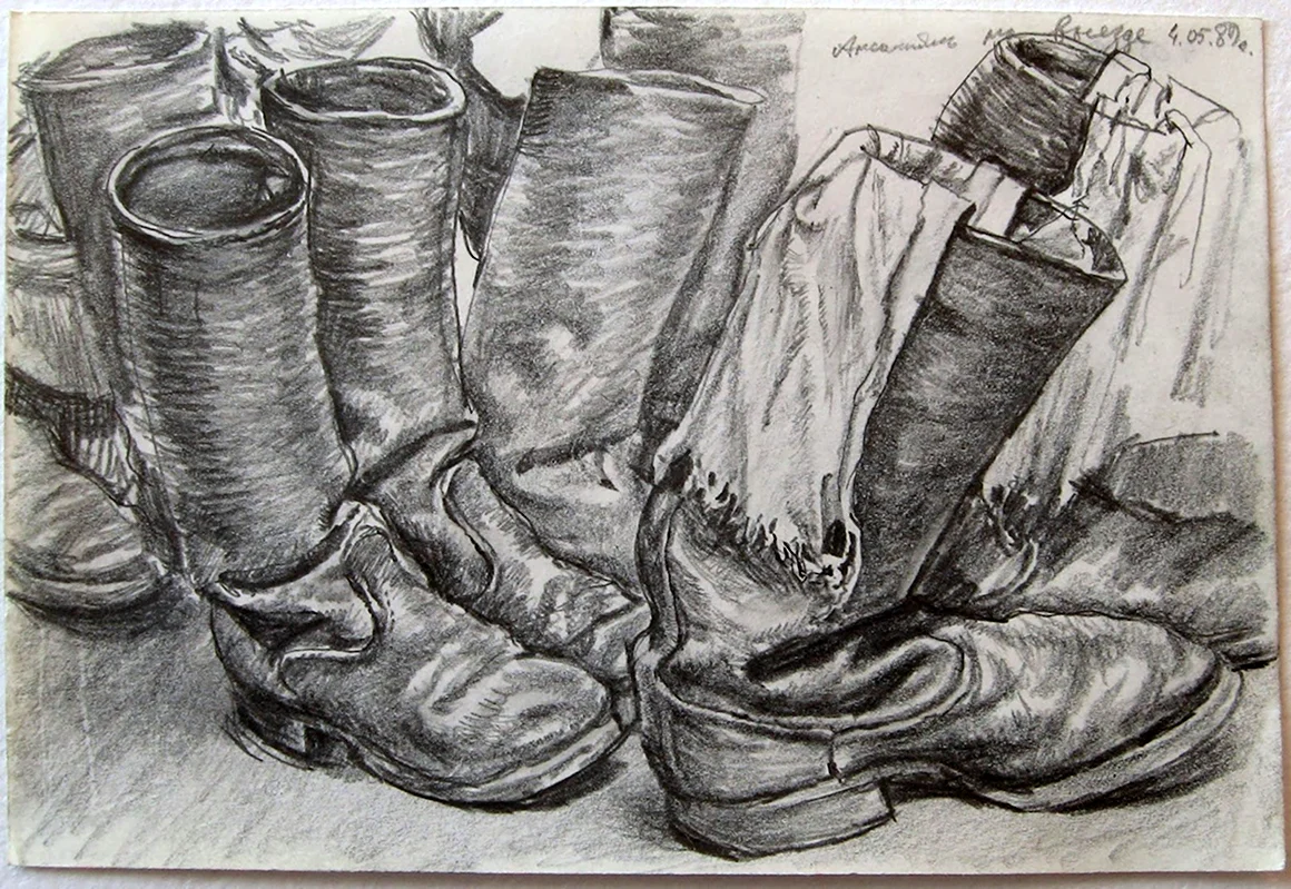 Сапоги с портянками
