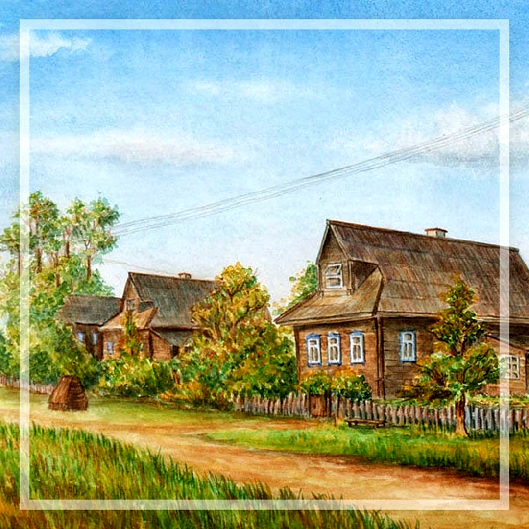 Сельский пейзаж для детей