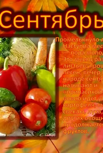 Сентябрь месяц