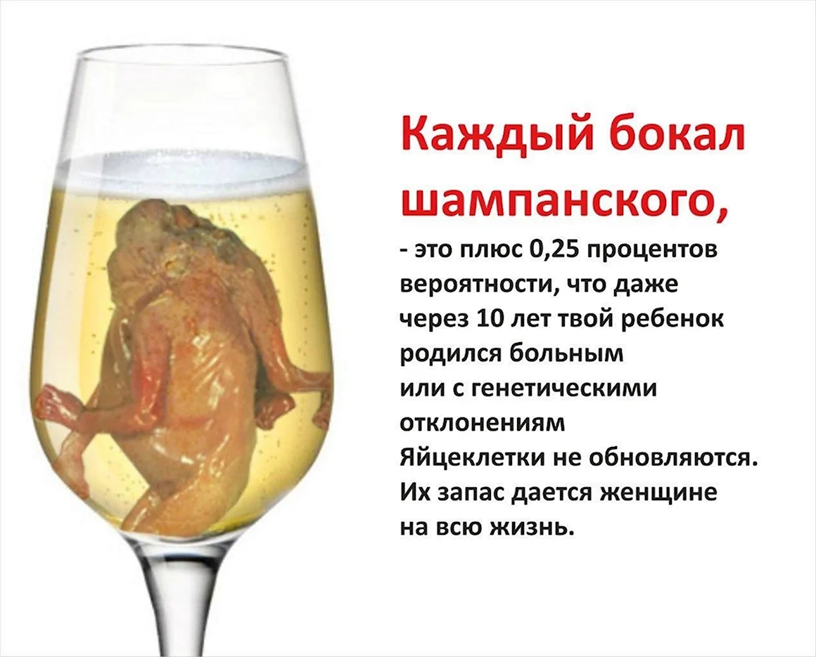 Шампанское вредно для здоровья