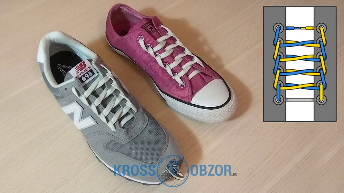 Шнуровка кед New Balance 5 дырок