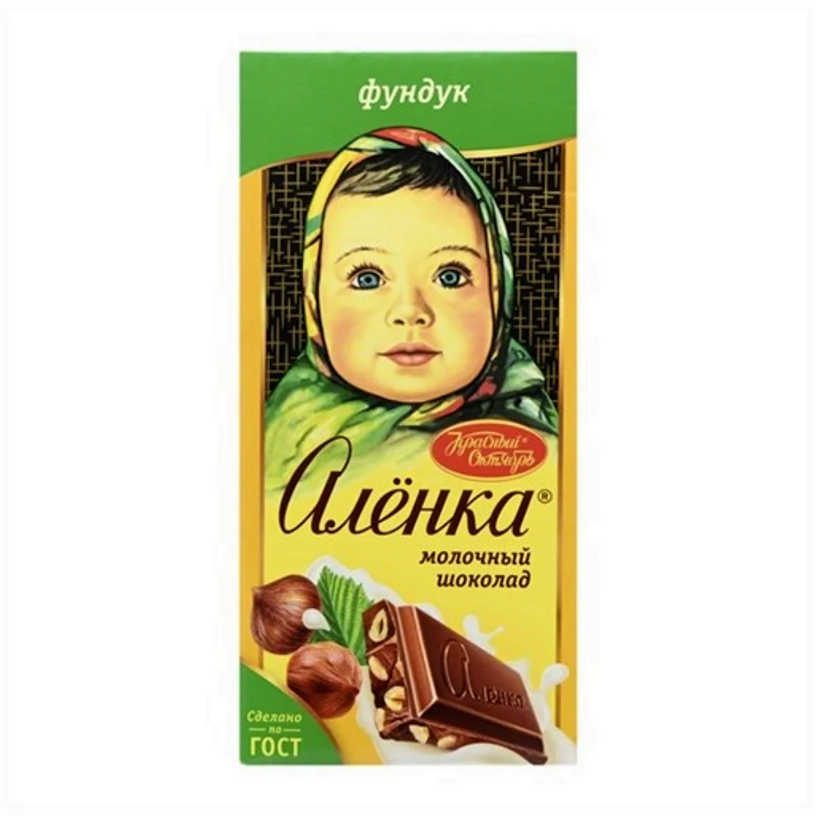 Шоколад Аленка молочный с фундуком 90г