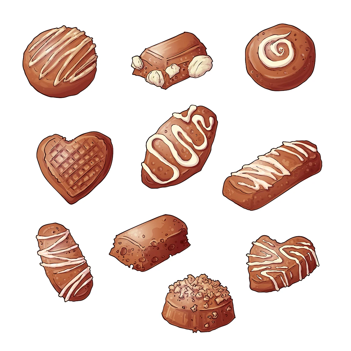 Шоколад handdraw иллюстрация