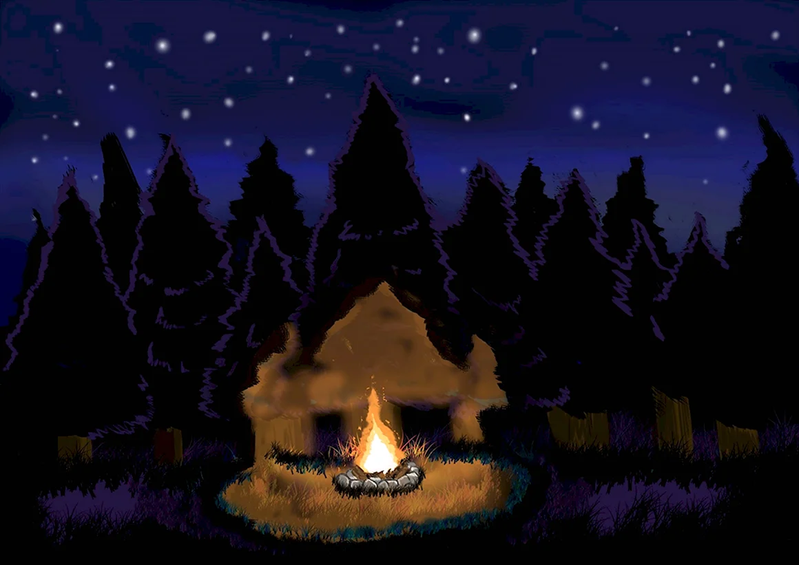 Shovel Knight у костра