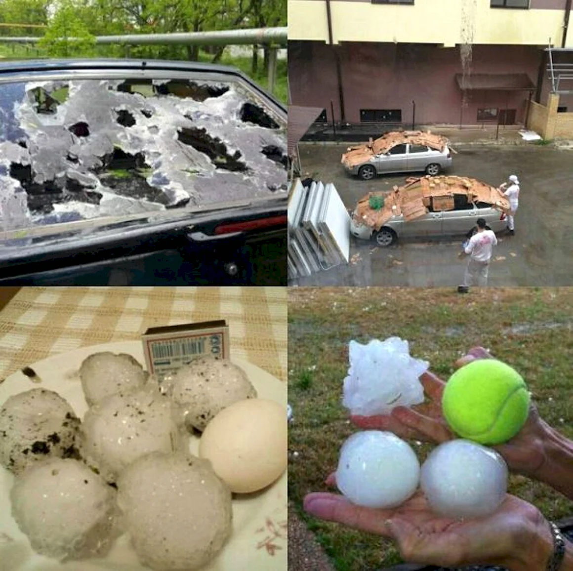 Сильный град
