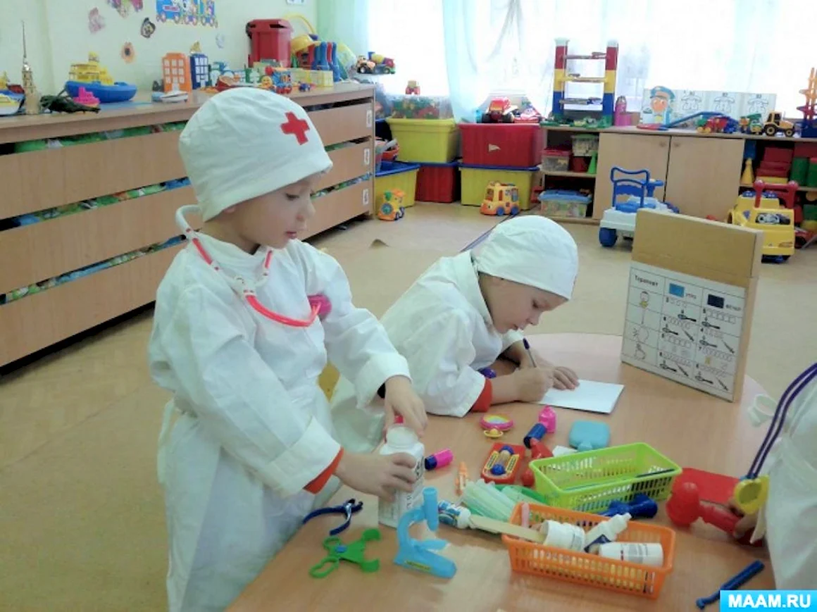 Сюжетно-Ролевая игра больница в младшей группе