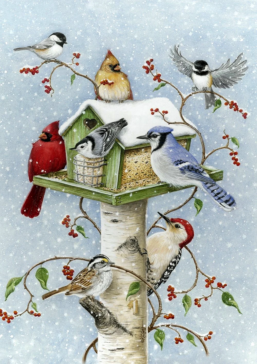 Скатерть Этель Winter Birds