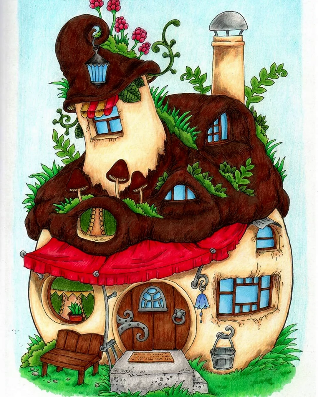 Сказочные домики рисование
