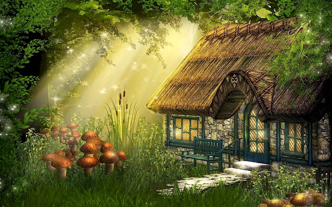 Сказочный домик в лесу