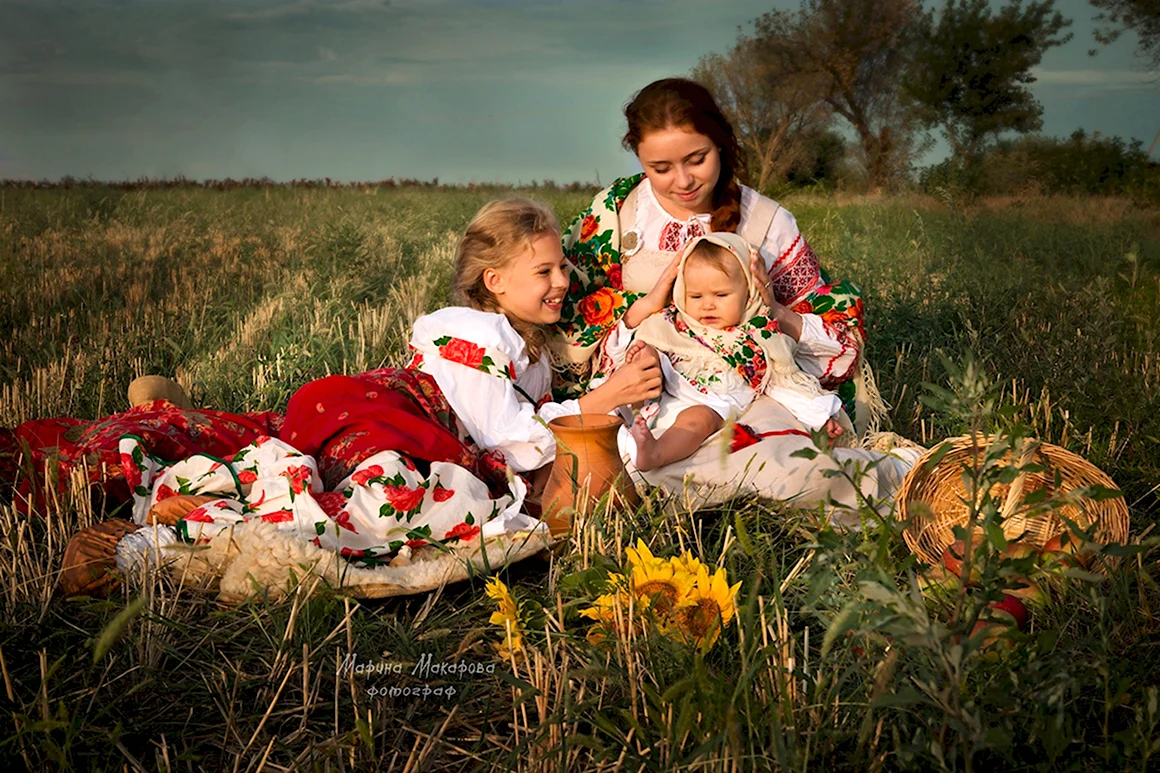 Славянка с ребенком