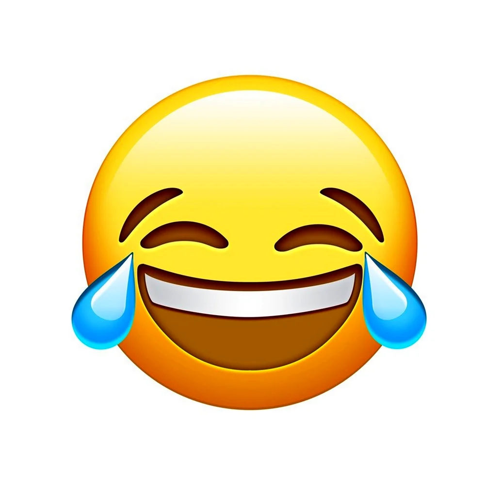 Смеющийся смайлик со слезами