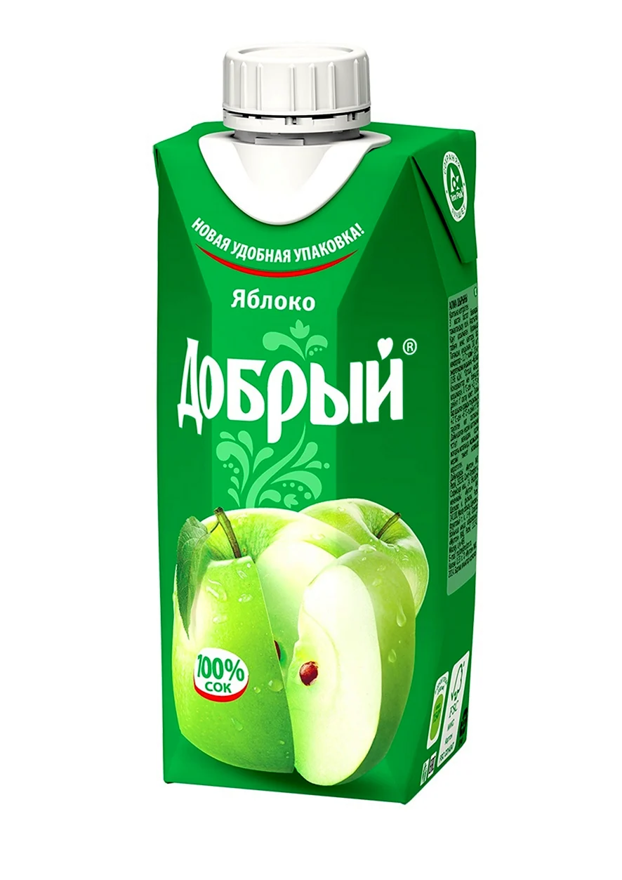Сок яблочный «добрый» 330 мл