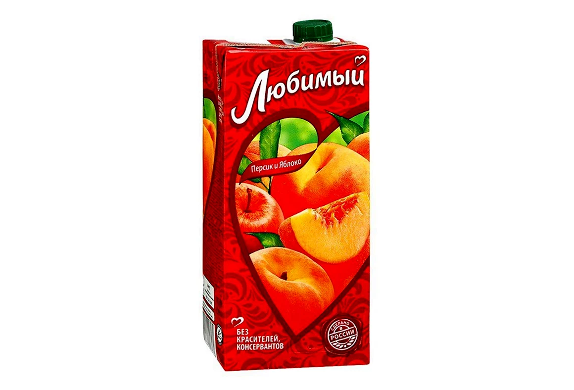 Сок любимый персик яблоко 095л