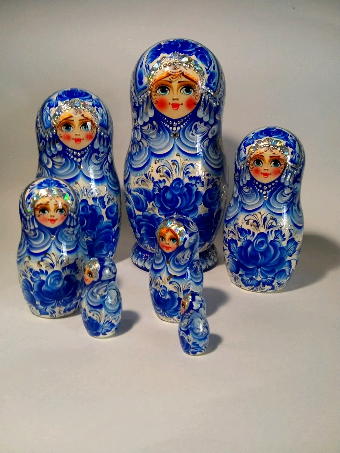 Солонка Гжель матрешки