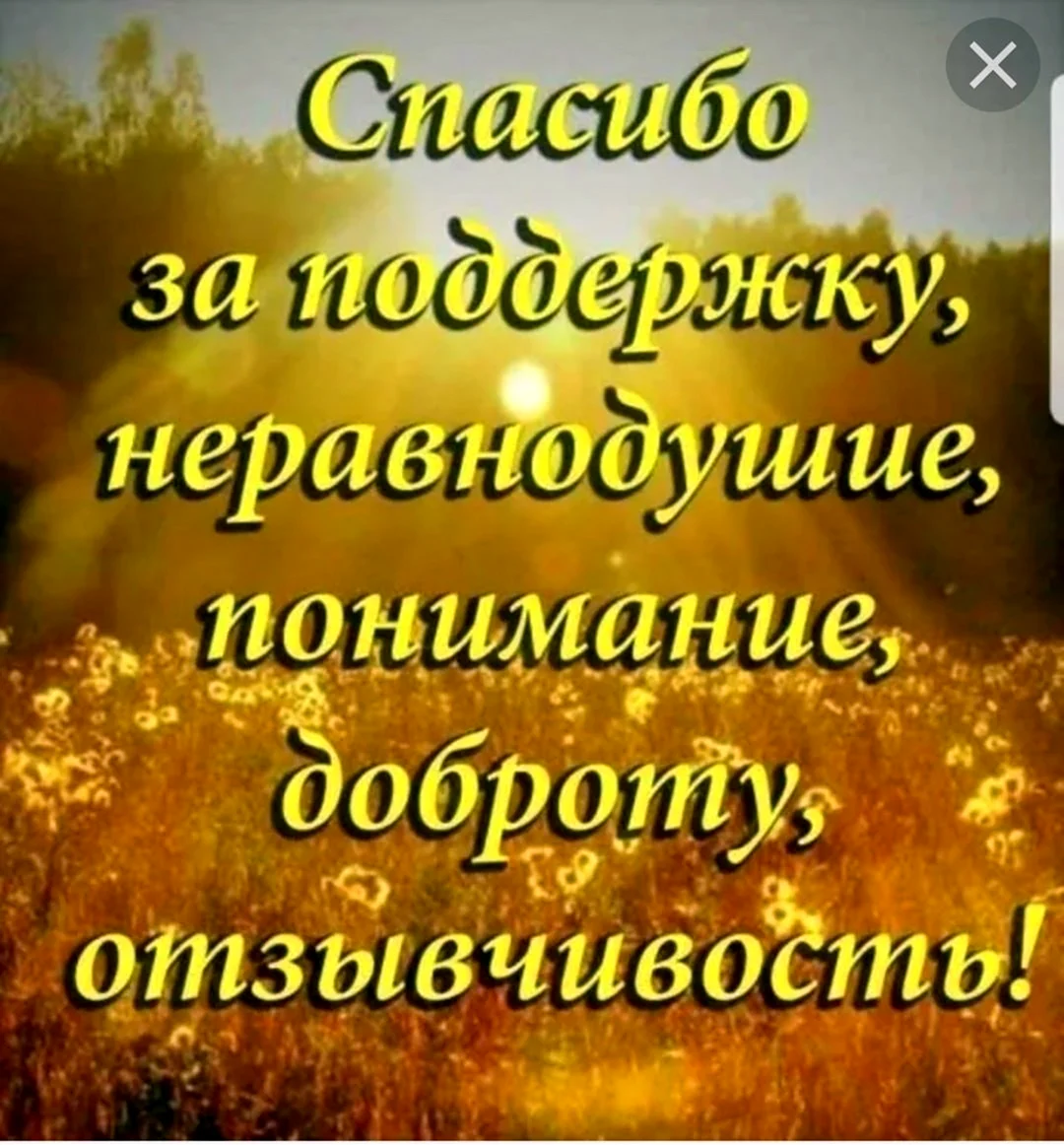 Спасибо за поддержку