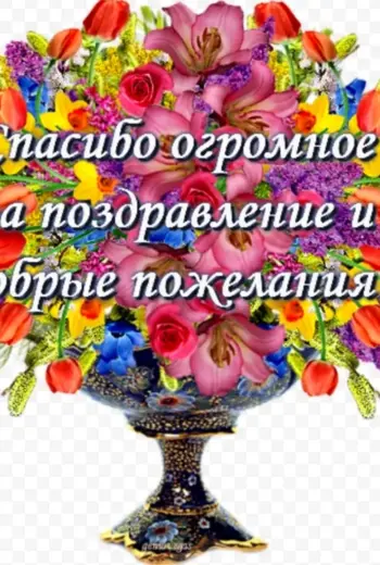 Спасибо за поздравления