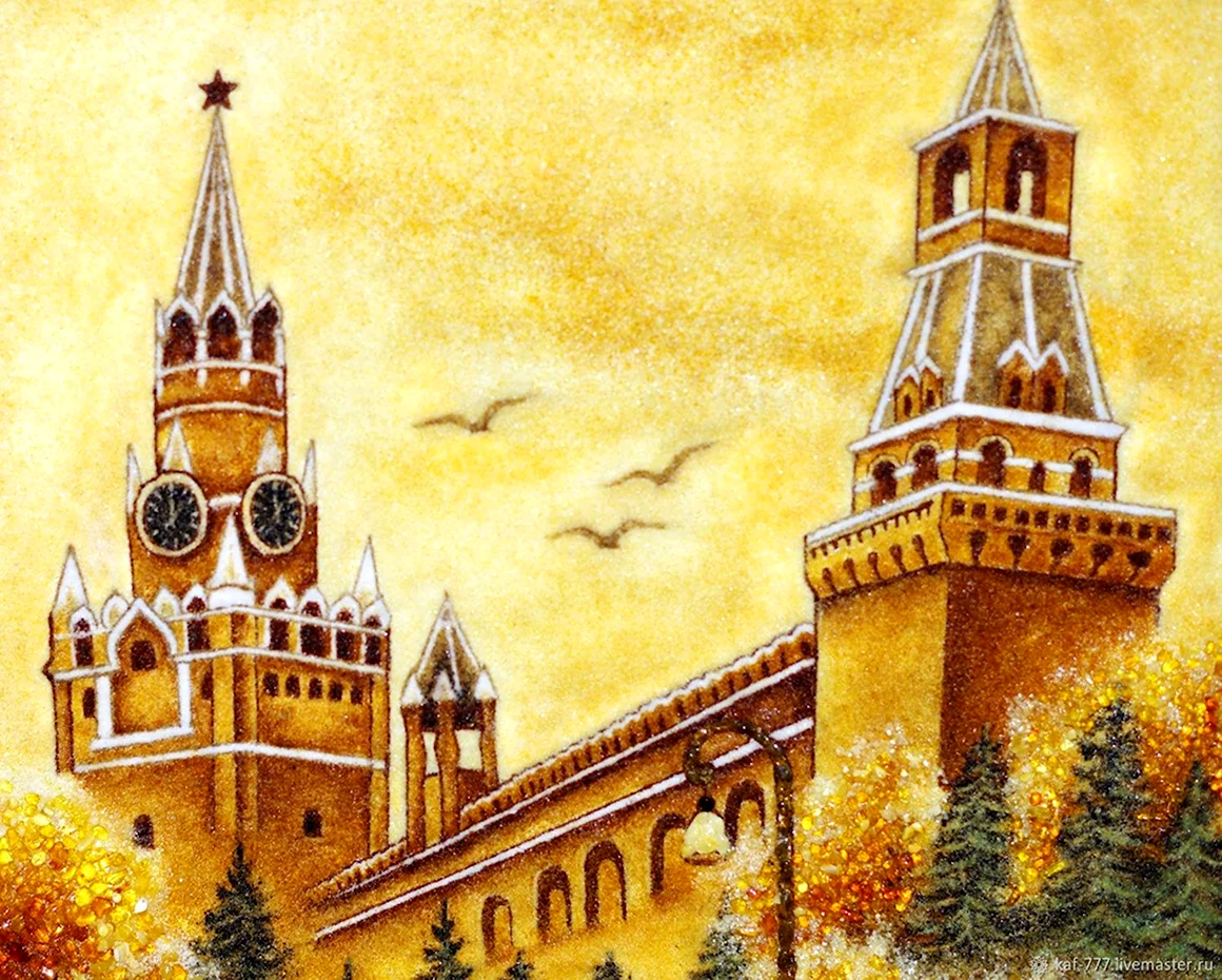 Спасская башня Кремля картина