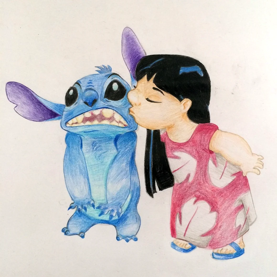 Stitch and Lilo Kiss
