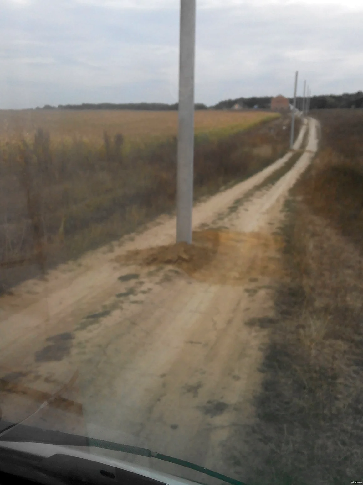 Столб на дороге прикол