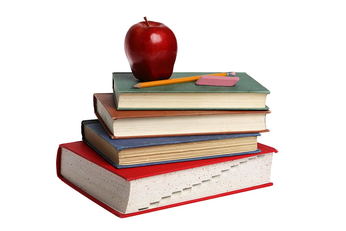 Стопка книг на прозрачном фоне