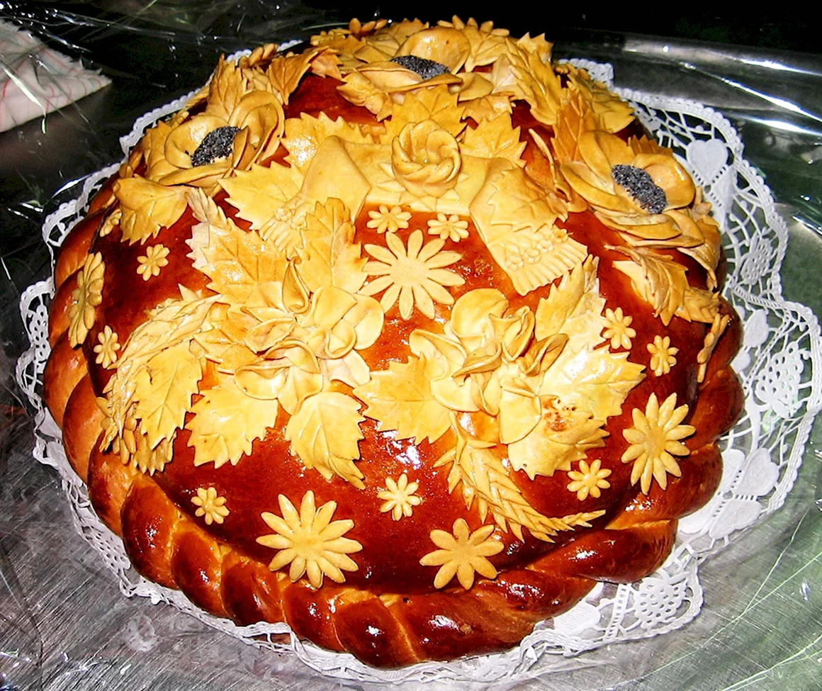 Свадебный каравай с калиной