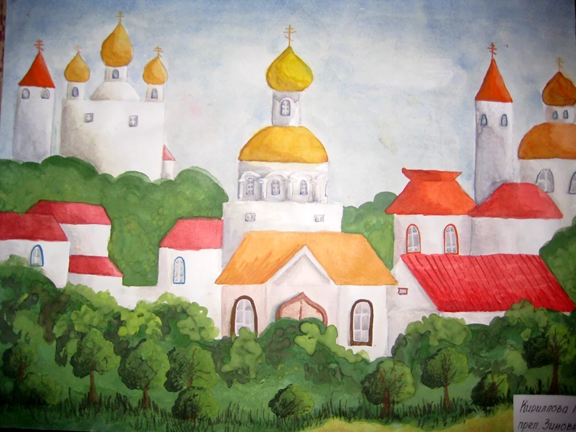 Свенский монастырь Брянск рисунок