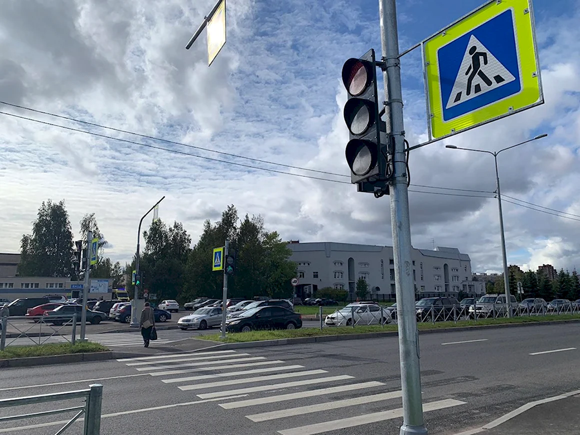 Светофор на дороге