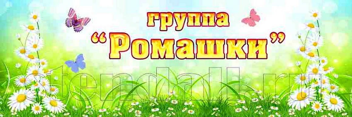 Табличка группа ромашки