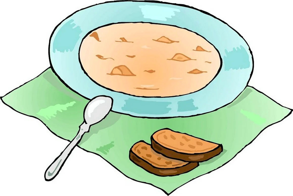 Тарелка с кашей рисунок