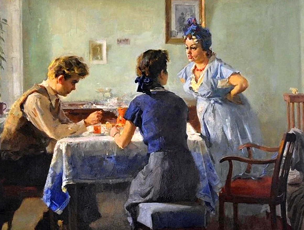 Тёща. Художник Виктор Зарецкий. 1954 Г.