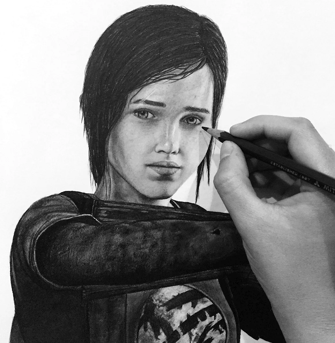 The last of us Элли карандашом
