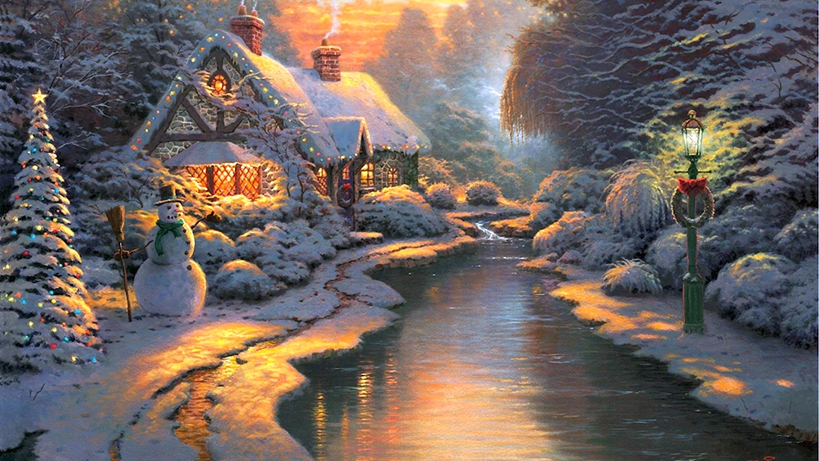 Thomas Kinkade Рождественские домики