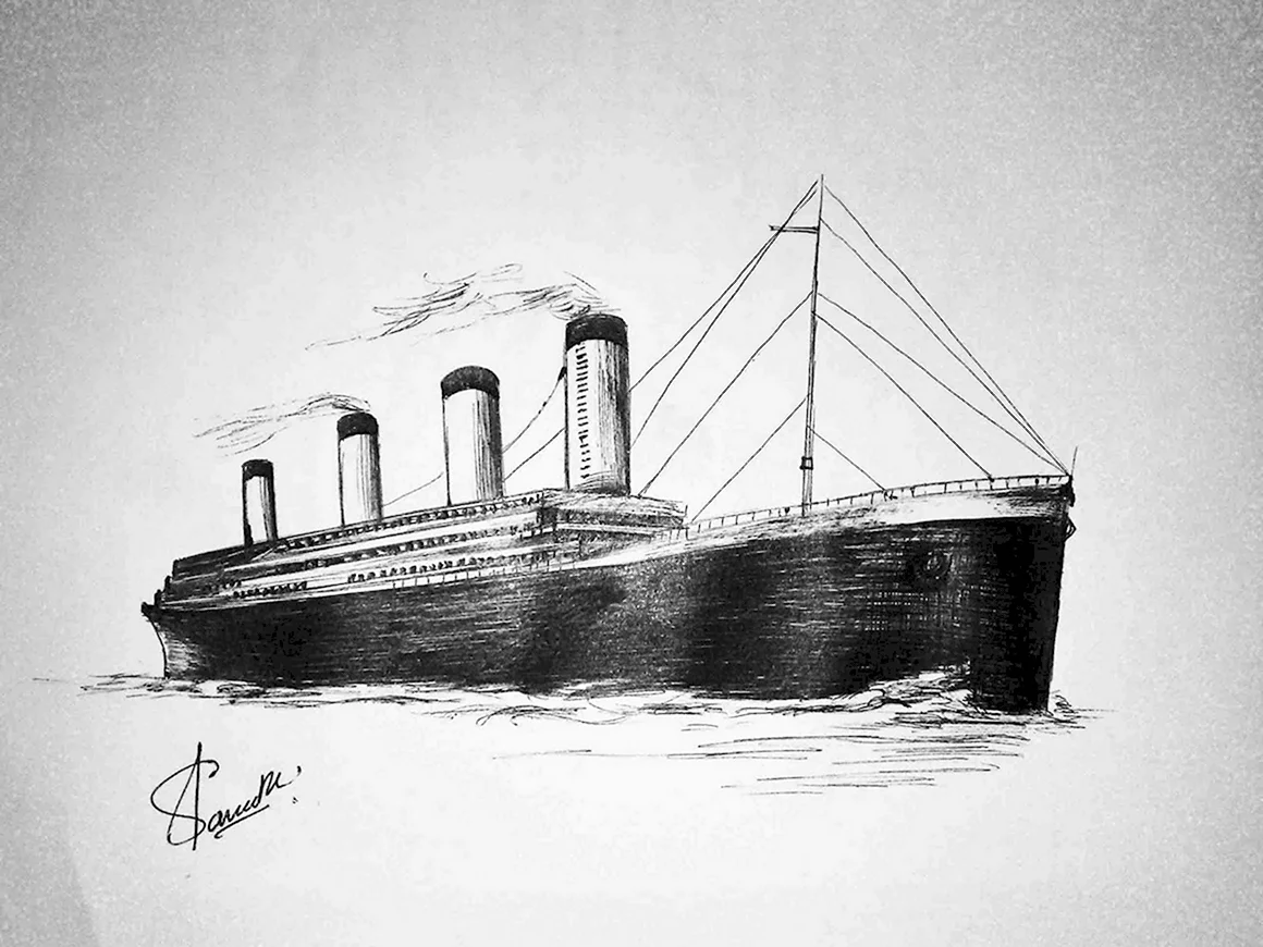 Титаник рисунок