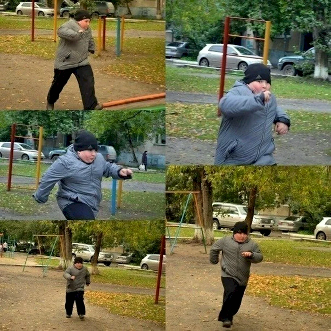 Толстый бежит Мем
