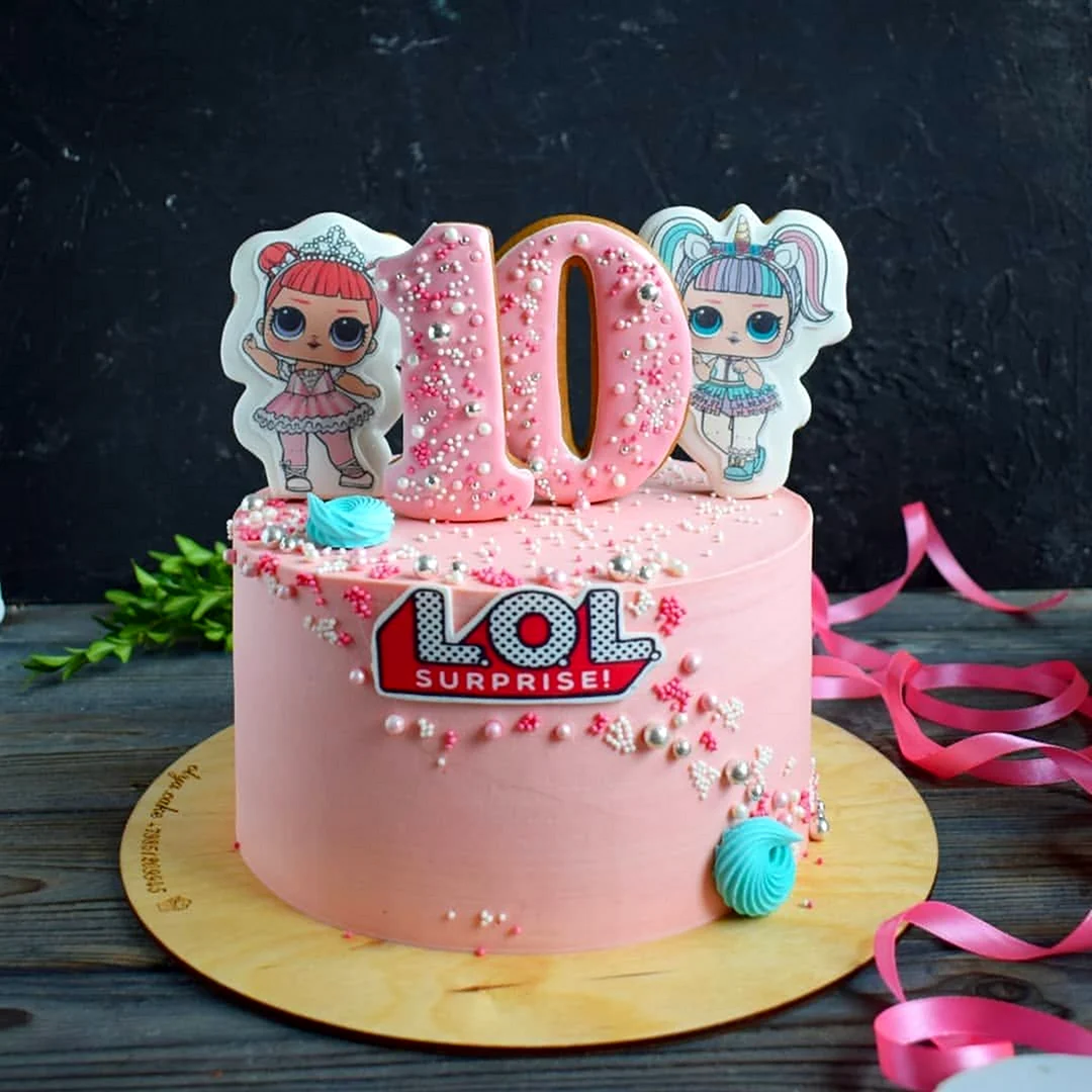 Торт ЛОЛ на день рождения 10 лет