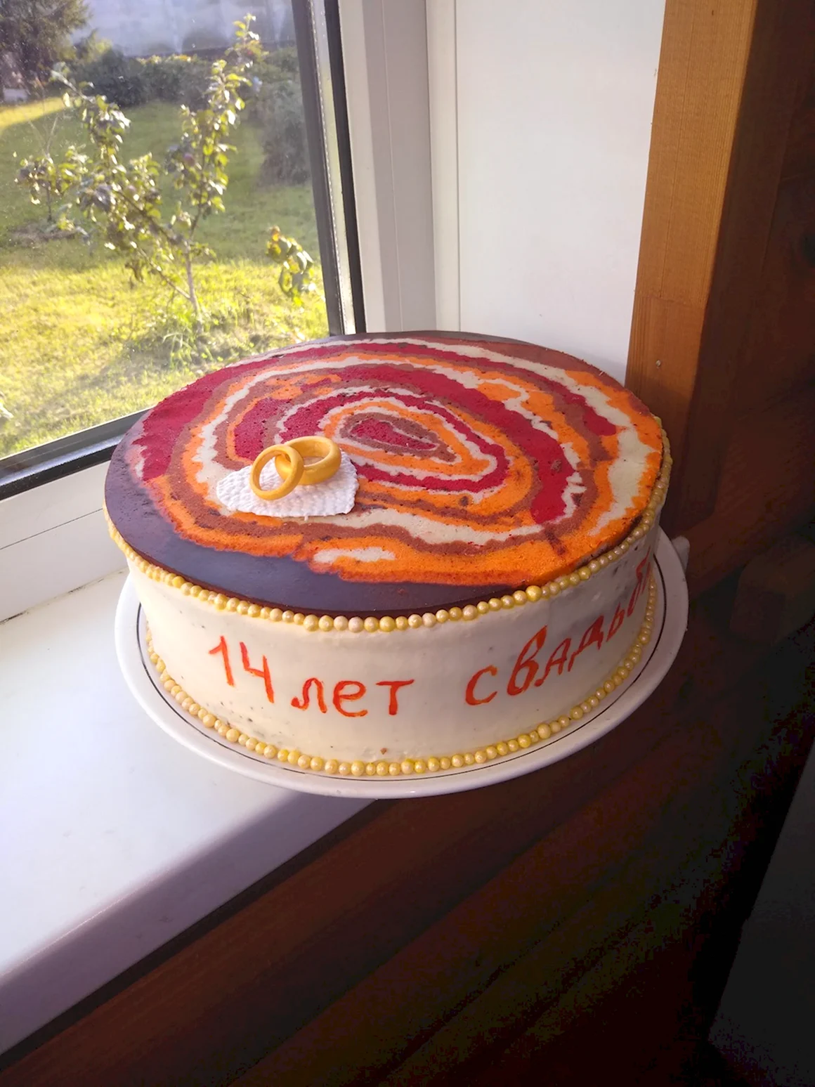Торт на агатовую свадьбу