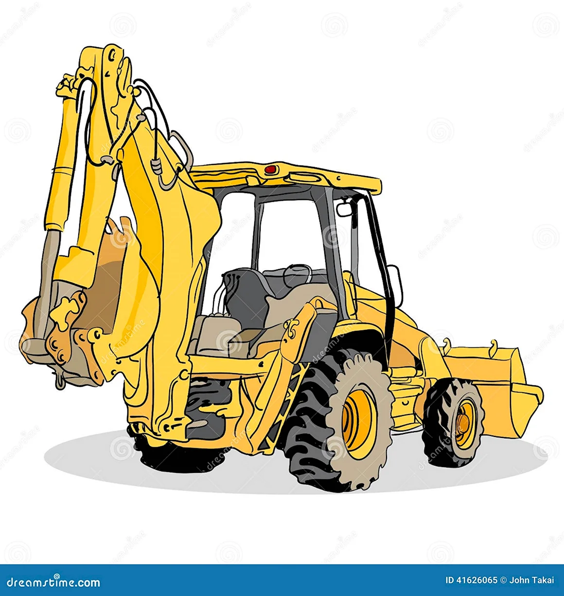 Трактор JCB вектор