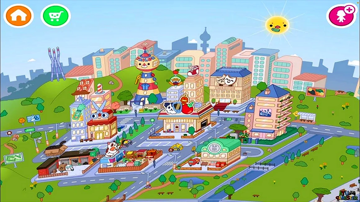 Trick toca Life City World Town фон